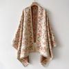 Luxury  Two-Sided Jacquard Scarf Pashmina Cashmere Soft Warm Fringe Pashmina Shawl Winter Coldproof Windproof Blanket