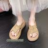 2024 New Platform Sandals Female Summer Light Summer Fashion Beach Flip-flops Slippers Women Non-slip Designer Round Head Black