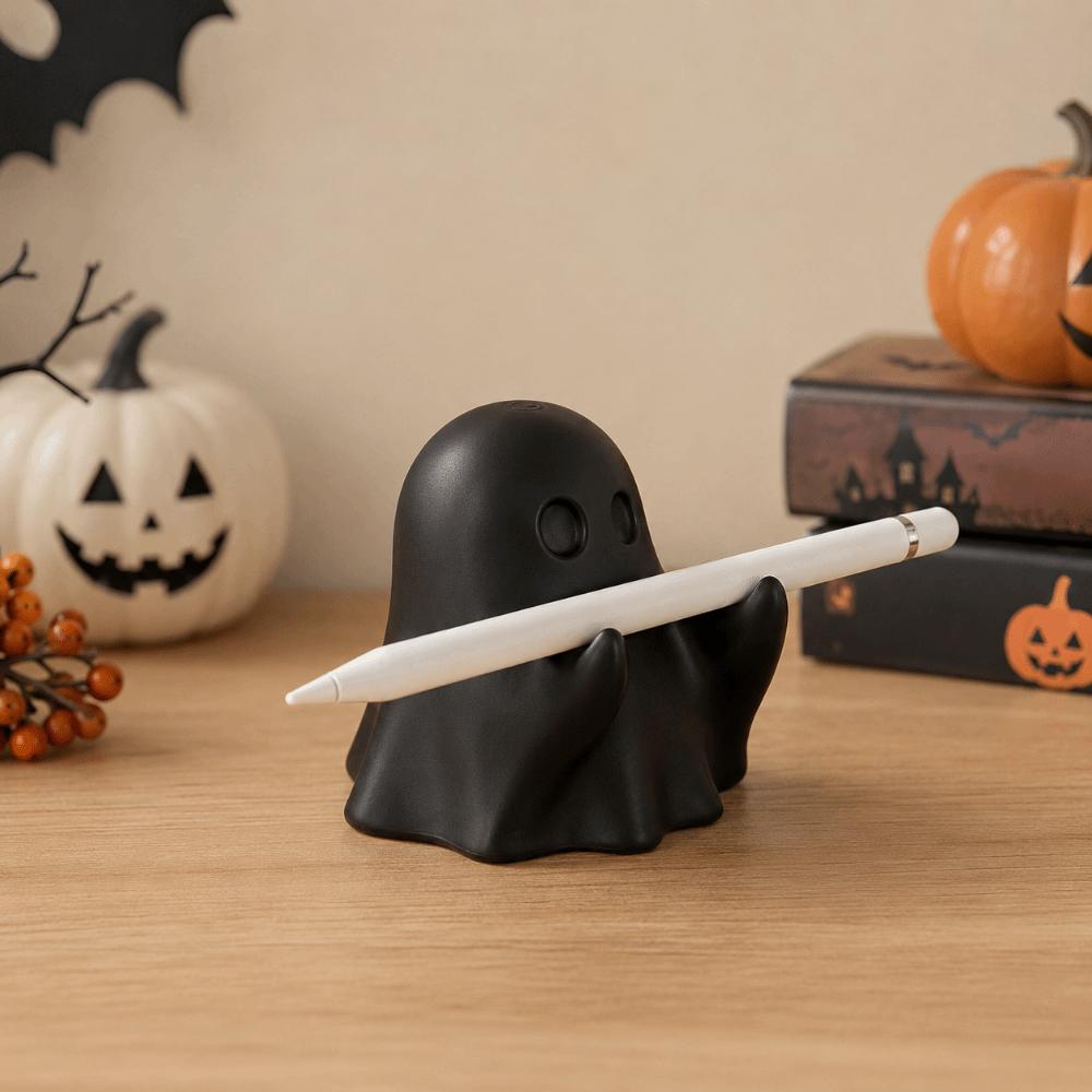 Cute Ghost Pen Holder 3D Printed Halloween Table Ornament Halloween Pen Rack Stationery Display