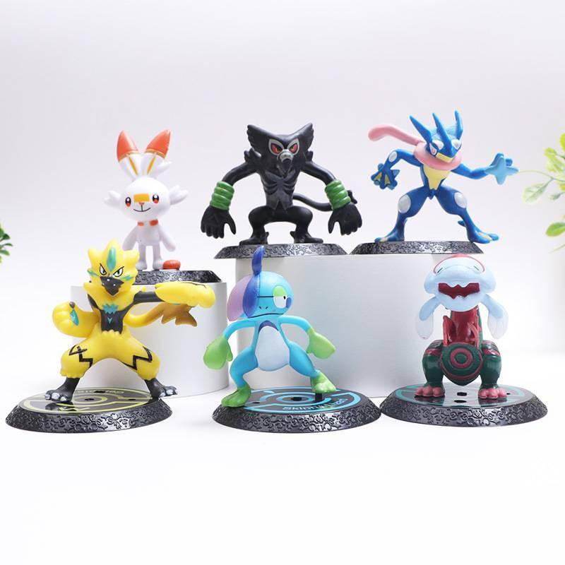 Adorable Pvc Action Figures Set Featuring 6 Unique Pocket Monsters Collectibles