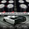 Glossy Black Self-adhesive Vinyl Sticker PET Circular Film Auto Decal Air Bubble Free Car Body Styling Decoration Accessories