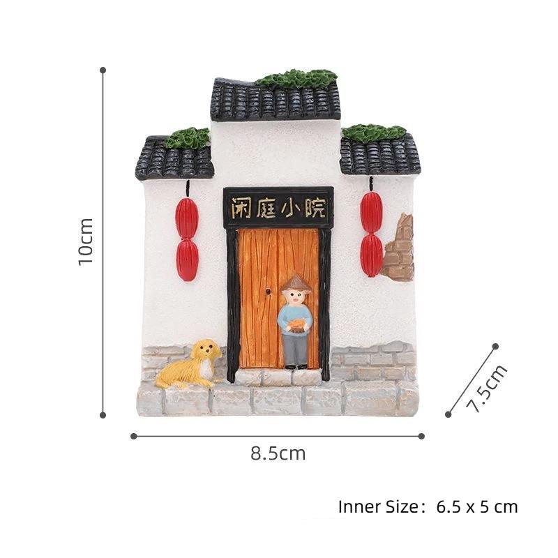 Rustic Resin House Succulent Planter Desktop Decoration Ornament