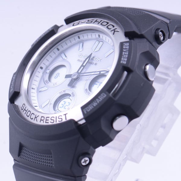 Casio Мужские часы G-SHOCK AWG-M100S-7AJF [светозащитное рассеивание SOLAR] Круглые черные из нержавеющей стали