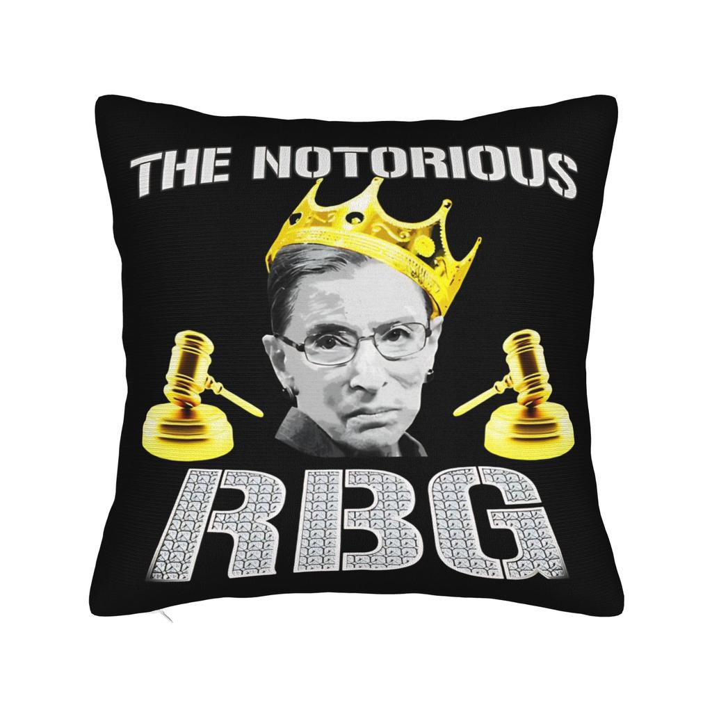 Notorious RBG Ruth Bader Ginsburg Quote Feminist Square Pillow Case Polyester Cushions for Sofa Funny Cushion Covers