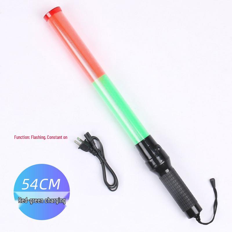 Перезаряжаемый светодиодный жезл регулировщика с аварийным свистком и мигающим стробоскопом