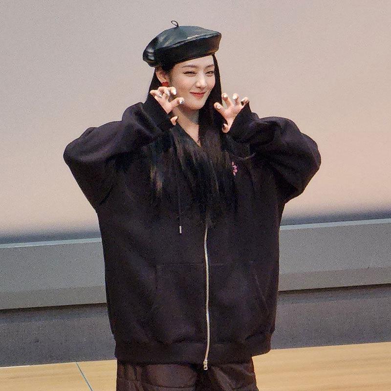 (грамм)Женский кардиган с капюшоном на молнии I-DLE Minnie 2025 Style