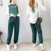Casual Sports Suit Women's Loose Summer Harlan Long Pants Short-sleeved Two-piece Suit