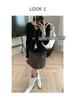 Moqie Winter Petite A-line Woolen Drawstring Short Skirt MQ1064