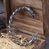Браслет Viking Raven из нержавеющей стали для мужчин с норвежской деревянной шкатулкой, скандинавский браслет-манжета