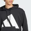 adidas Essentials Big Logo French Terry Hoodie Black/White Men Streetwear IN6164