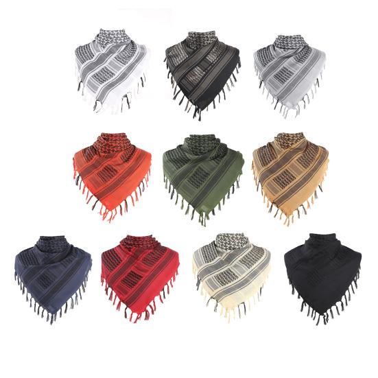 Women Scarf Thickened Palestine Keffiyeh Wide Tassel Printed Vintage Sunshade Decorative Neck Protection Unisex Soft Warm Shawl Four Season Scarf