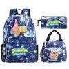 Campus Trend Leisure Children'S Animation Backpack Lightweight Large Capacity Primary And Secondary School Student School Bag Set