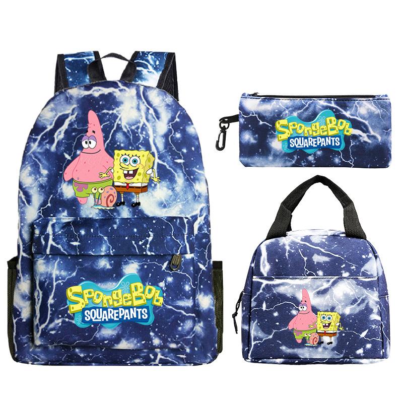 Campus Trend Leisure Children'S Animation Backpack Lightweight Large Capacity Primary And Secondary School Student School Bag Set