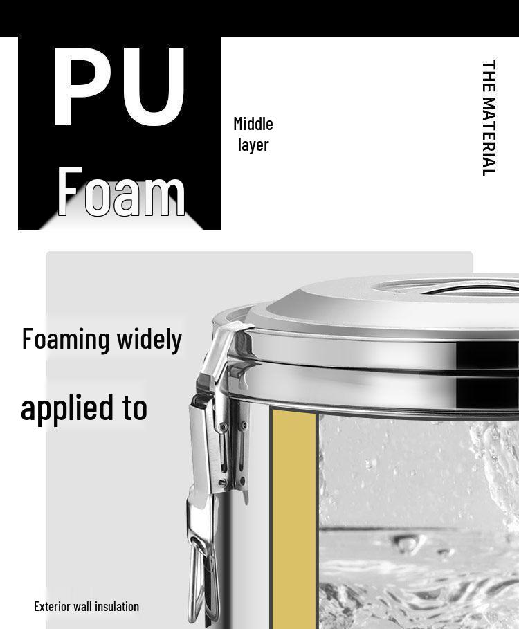 Изолированное ведро из нержавеющей стали 304 для риса и соевого молока, ведро для ледяного желе большой вместимости