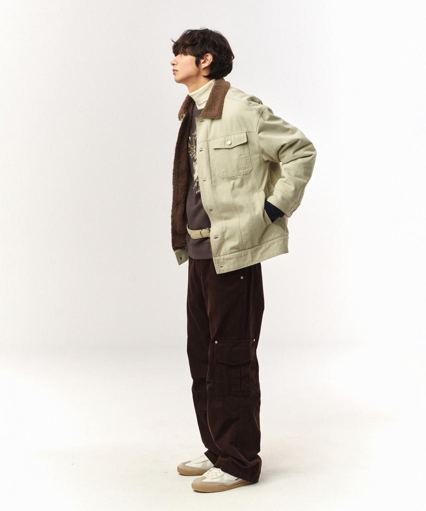 Satur Marron Trucker Jacket Cream
