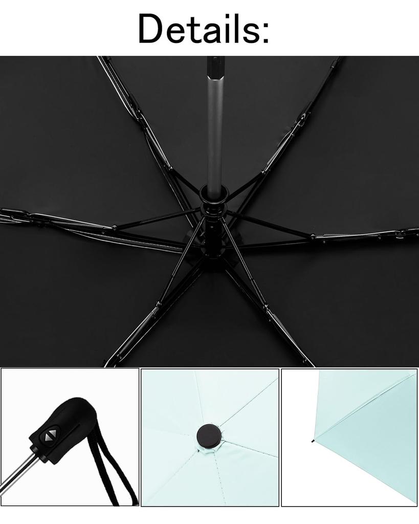 UV Protection Rate Completely Heat Automatic Folding Folding UV Wind Water Suitable for Both Sun and Convenient To Day Parasol, Ultra-lightweight,