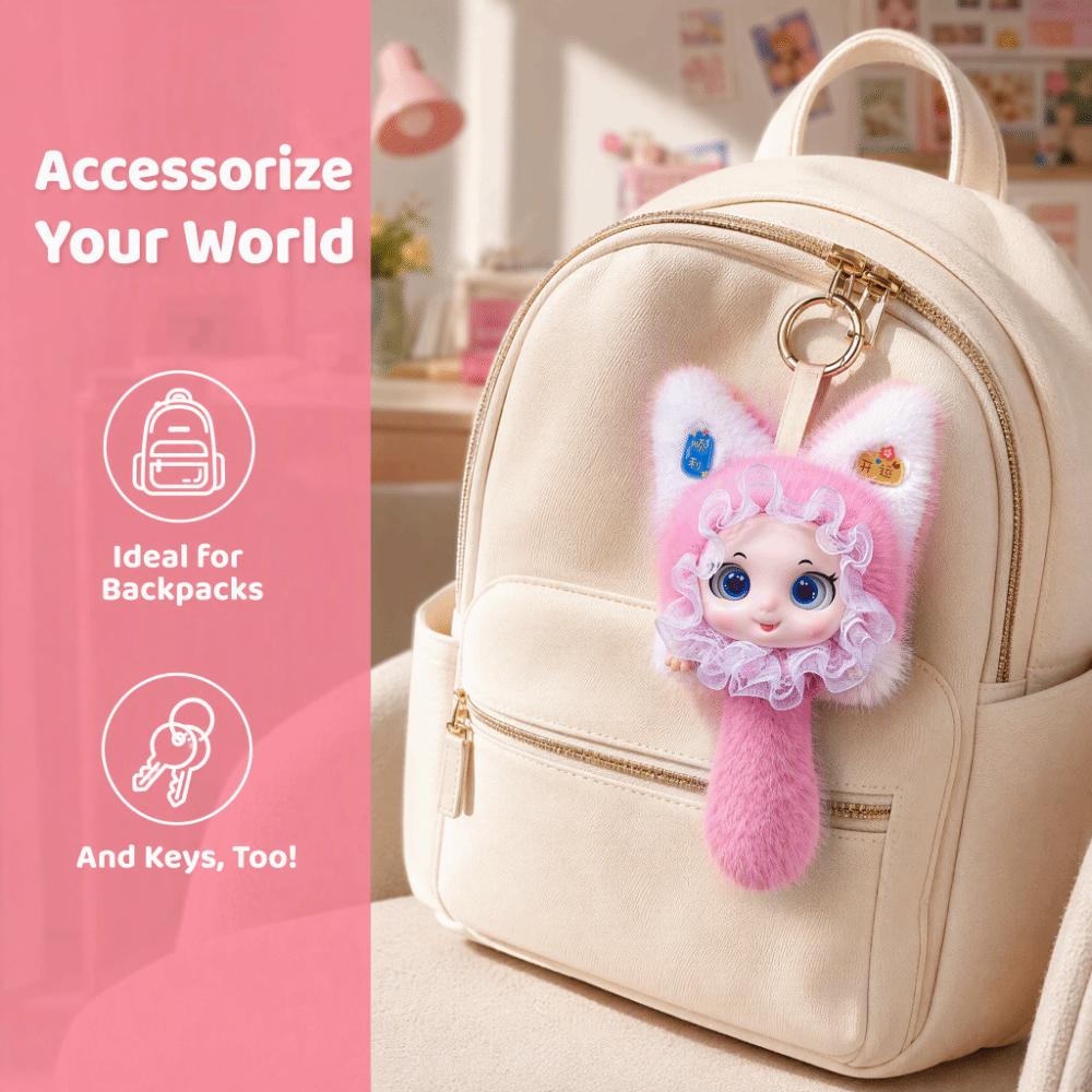 Cute Design Bunny Doll Pendant Plush Material Vinyl Face Doll Pendant Jewelry Accessories