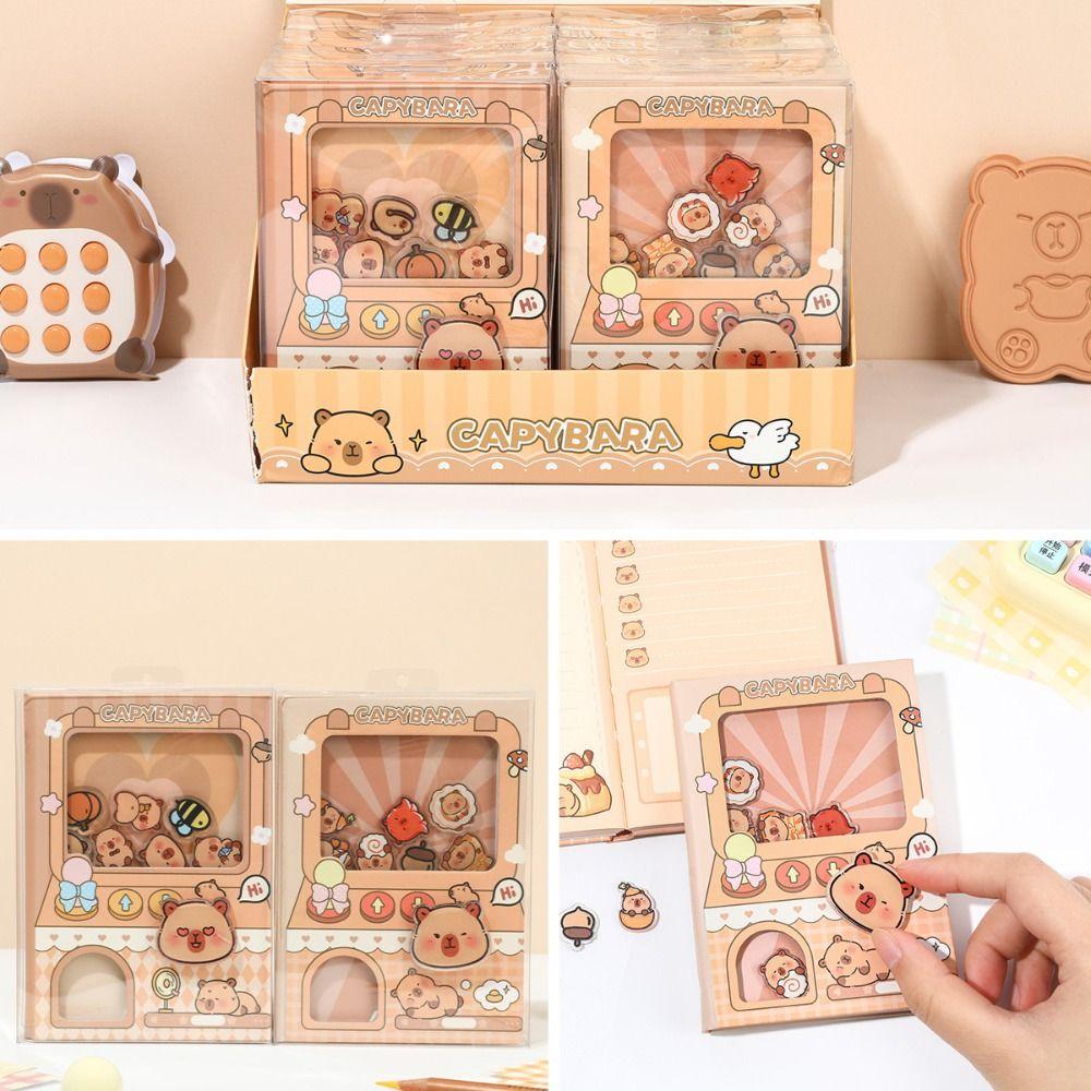 Gashapon Mahines Small Notepad Shaking Square Writing Pad Portable Capybara Notebook  Student