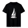 Men's Clothing Oversized T-shirt Funny Yacht Boat Ship Sea Ocean Waves Casual Fitness T Shirt Handsome Raglan Cotton Tshirt