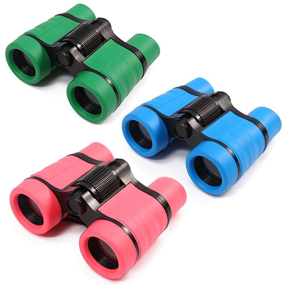 Shock-Proof Kids Binoculars Toy Set 4X30 High Resolution Binocular Small Telescope Boys Girls