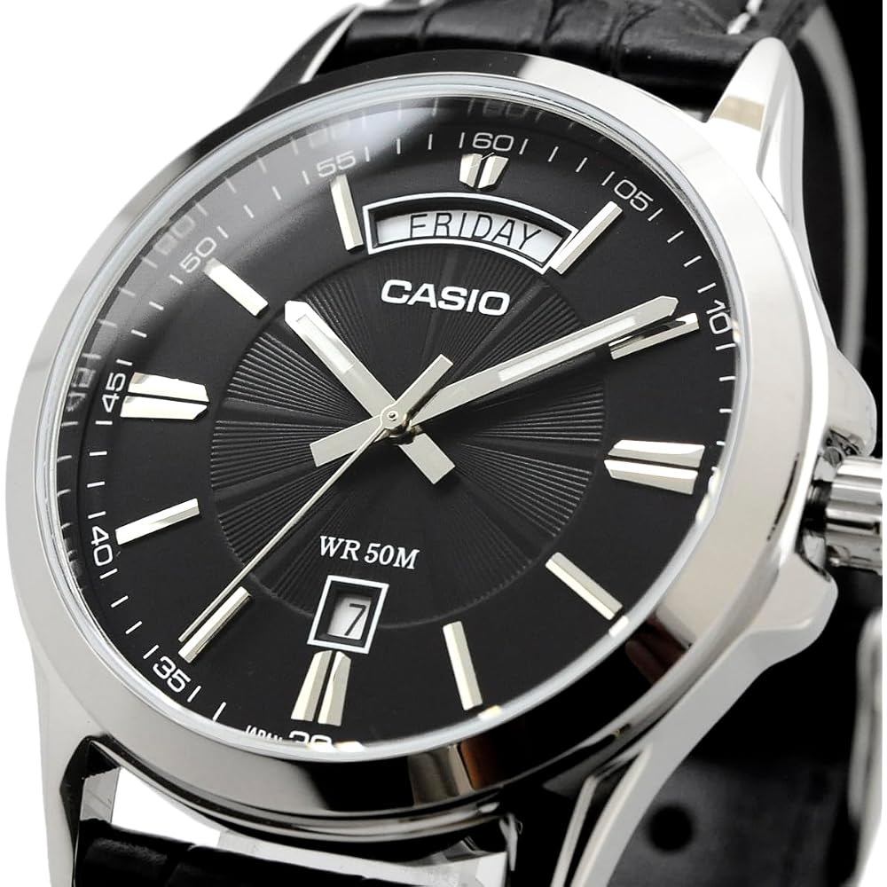 Casio Мужские кварцевые часы CASIO Analog MTP-1381L-1AV Black (Зарубежная модель) [Параллельный импорт]