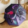 1pc K-Pop Devil Hunter Series Umbrella Portable Folding Umbrella Iron Frame Hole Bone Structure Outdoor Home Umbrella