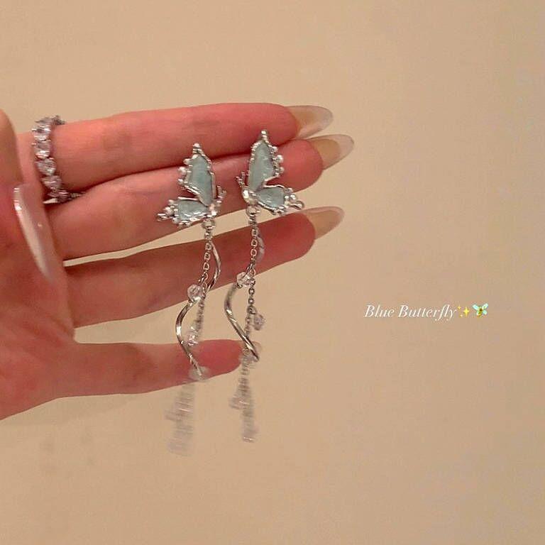 Серьги-бантики с кисточками в корейском стиле класса люкс — элегантный длинный дизайн для женщин