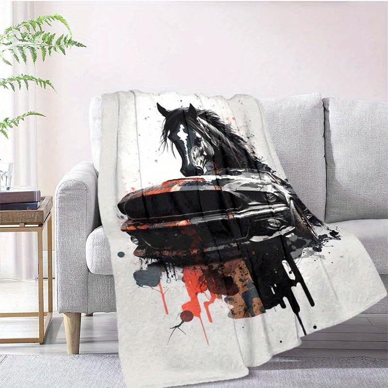 Dark Horse And Rook Blanket Household Multipurpose Blanket Used For Chair Sofa Bed Soft And Warm Giving Friends And Relatives Birthday Graduation Gift