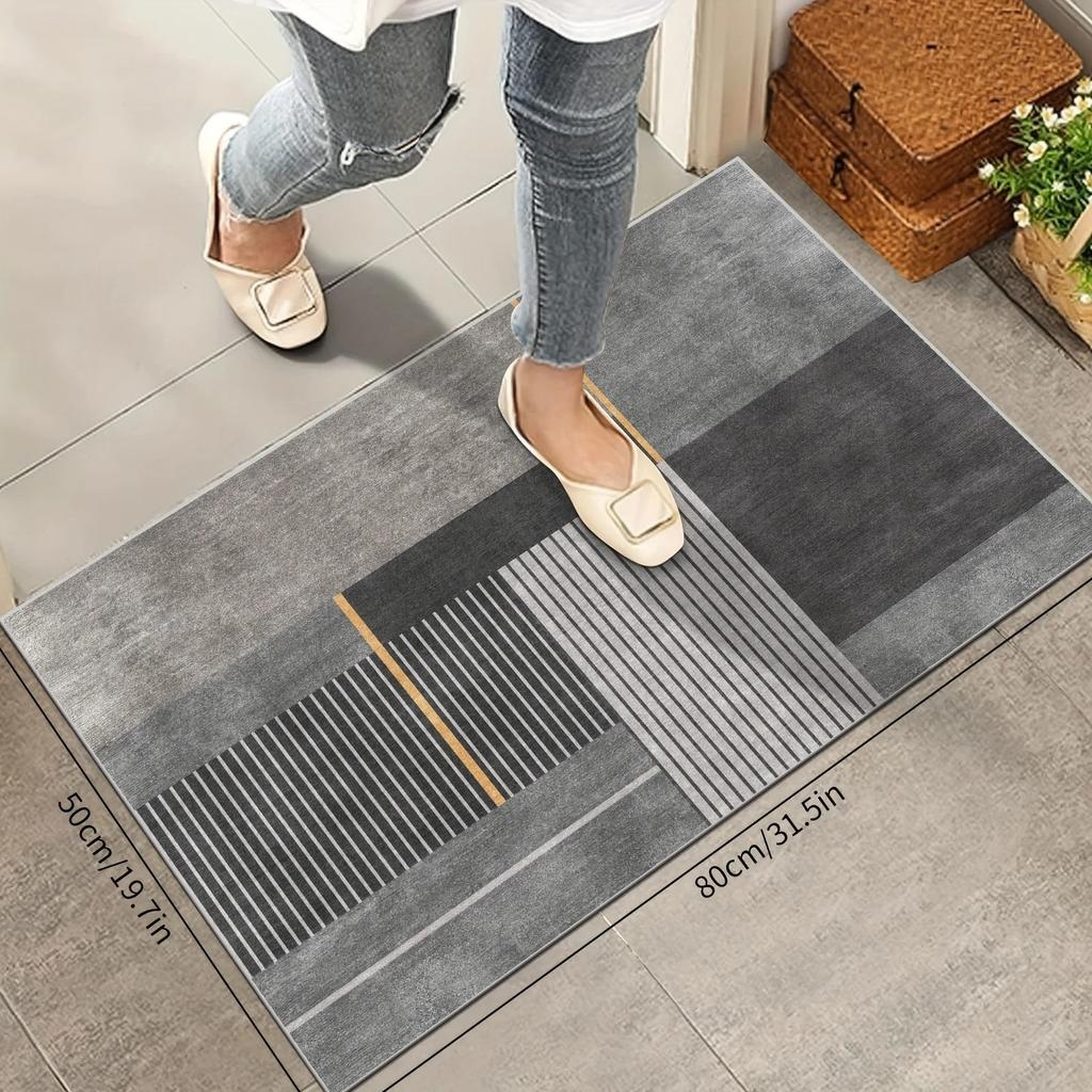 Minimalist Geometric Rugs Ideal For Hallways, Kitchen Mats, And Entrance Hall Doormats Durable And Easy-Care Home Décor