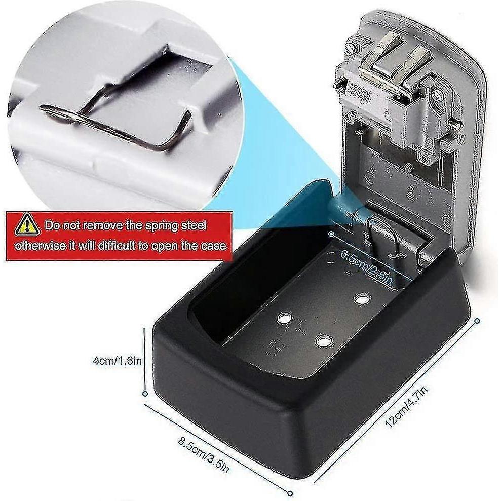 Key Safe Box, Wall Mounted Key Box, High Secure 4 Digit Code Key Box Waterproof And Rust Proof, For Indoor Outdoor Home Office