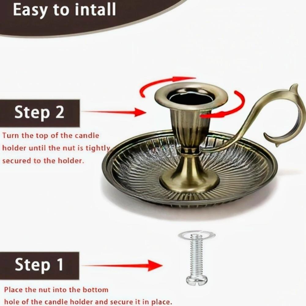 Metal Crafts Candle Holder Vintage Candlestick Stand Teacup Shape Candle Holder Festive Decor