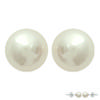 [A0582] - Ivory "Pearl" Silver Earrings - 6 Mm