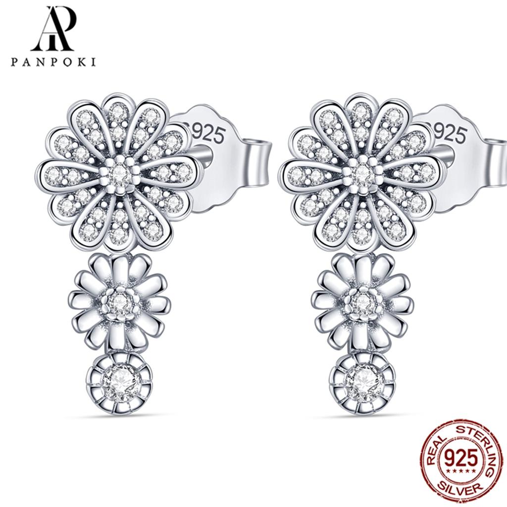 Женские серьги-гвоздики из стерлингового серебра S925 с цветком ромашки, 23 стиля, оригинальные серьги, женские свадебные украшения, подарки