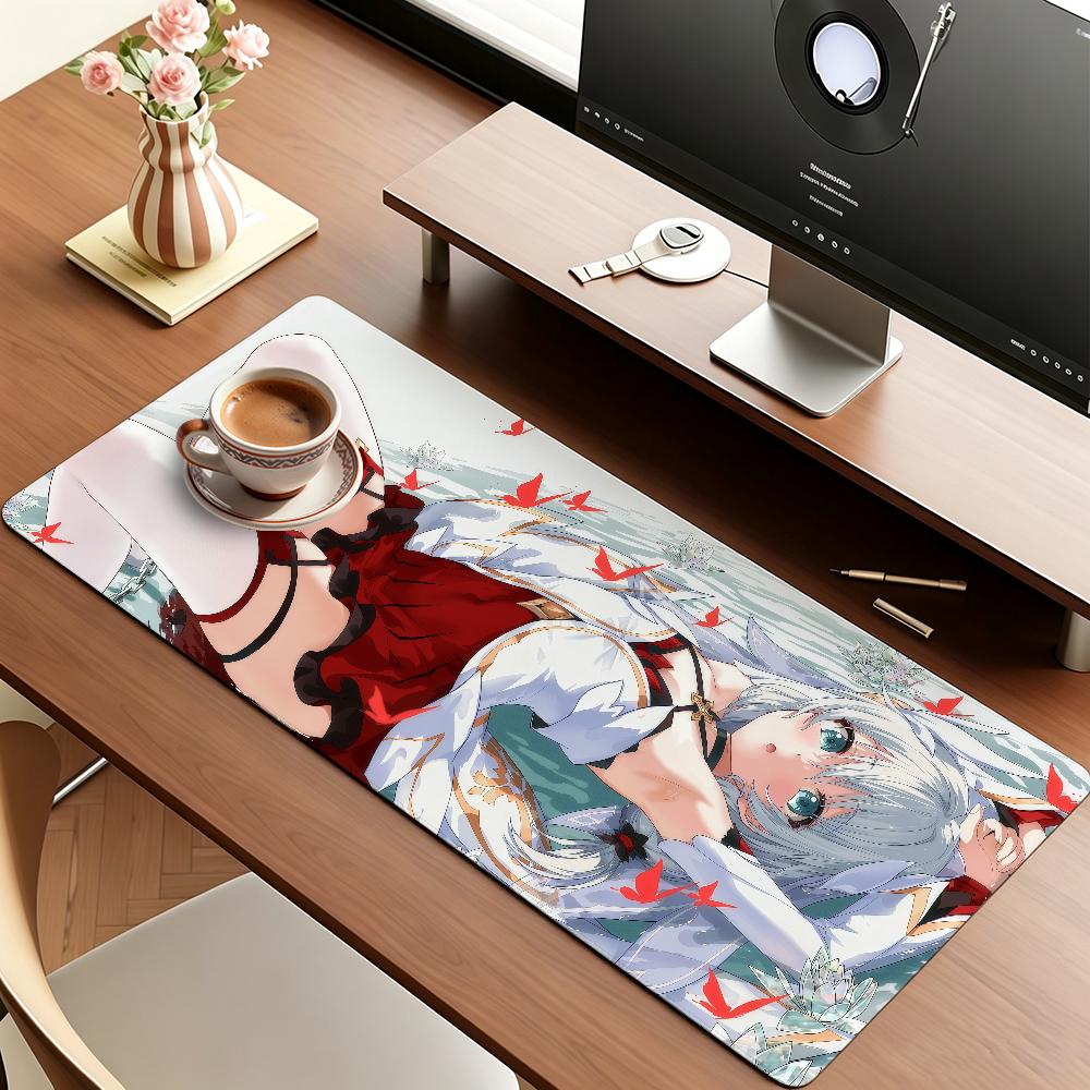 Video Game Honkai Star Theresa Apocalypse Mouse Pad Anti Slip Rubber Edge Locked Thickened Laptop Gaming Desk Mat