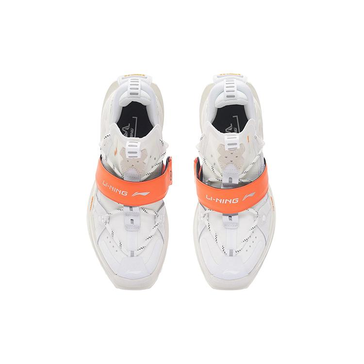 Li Ning Pangu Halo Низкие Спортивные Повседневные Кроссовки Женские Бело-Оранжевые AZGS102-2