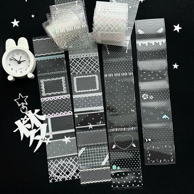 Прозрачная рулонная наклейка «Горошек и Звезды» для DIY и журналов