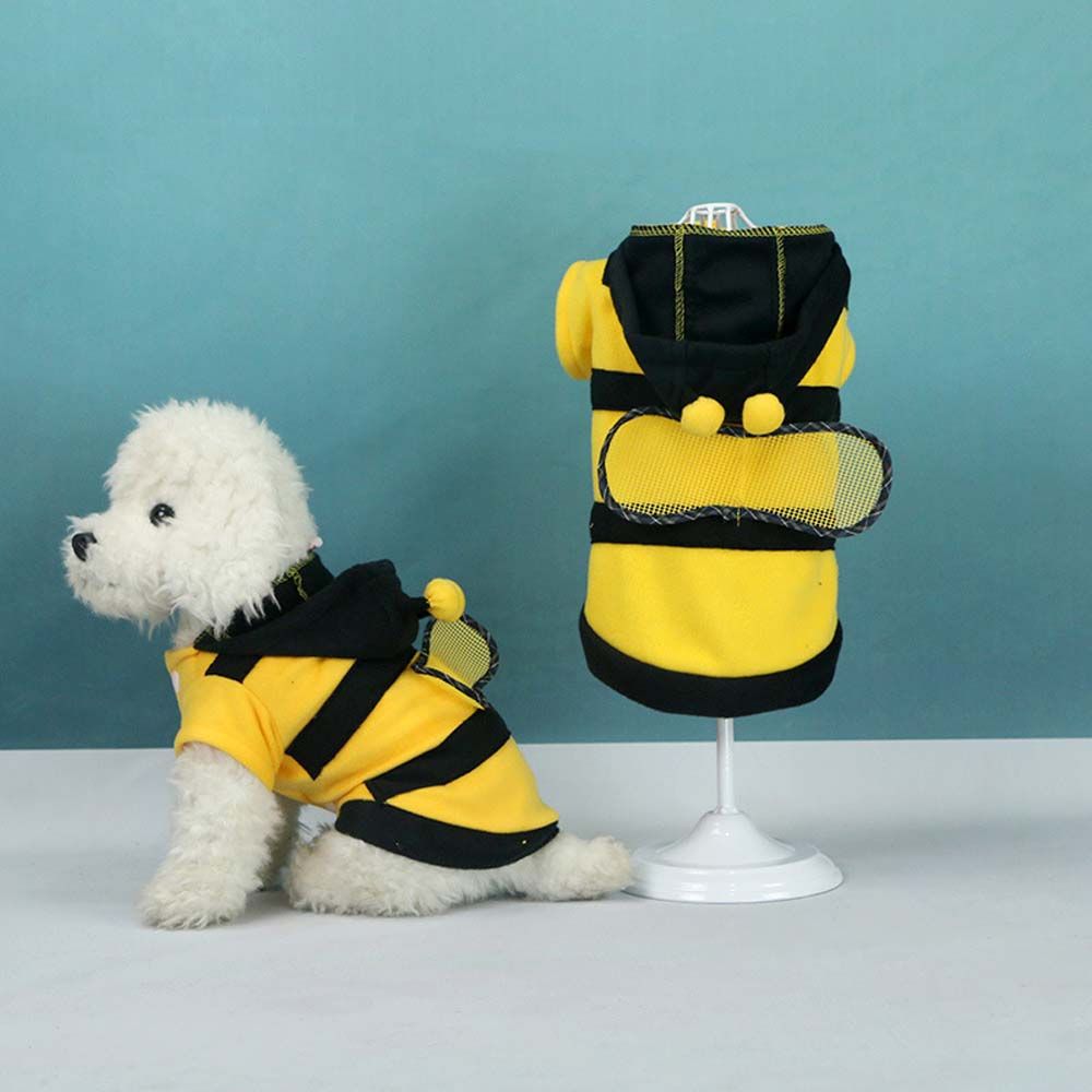 Fleece Cute Cat Clothing Puppy Bee Costume Dog Hoodie Pet Clothes Coat