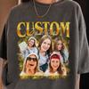 Comfort Colors Retro Personalized Boyfriend, Girlfriend Photo + Name Shirt, Custom Wife Gift, Custom Vintage Bootleg T-Shirt