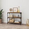 Bookshelf Smoked Oak 80 X 33 X 70.5 Cm Particleboard and Steel