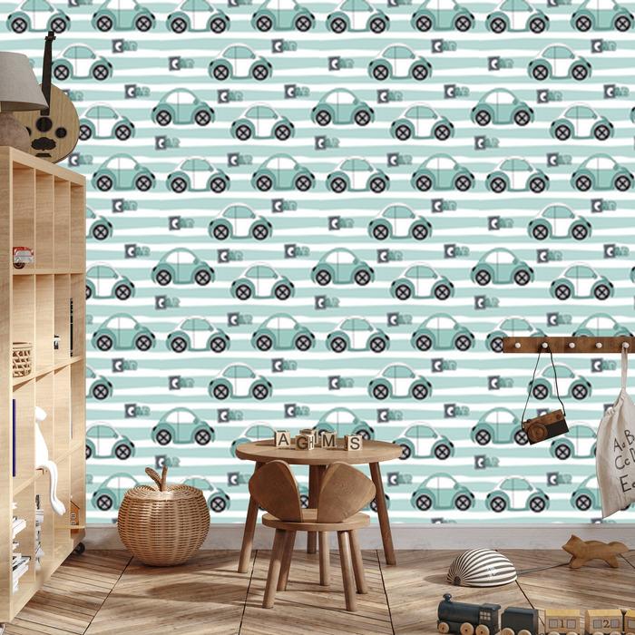 Pastel Cars Wallpaper for Living Room and Bedroom 50x1000