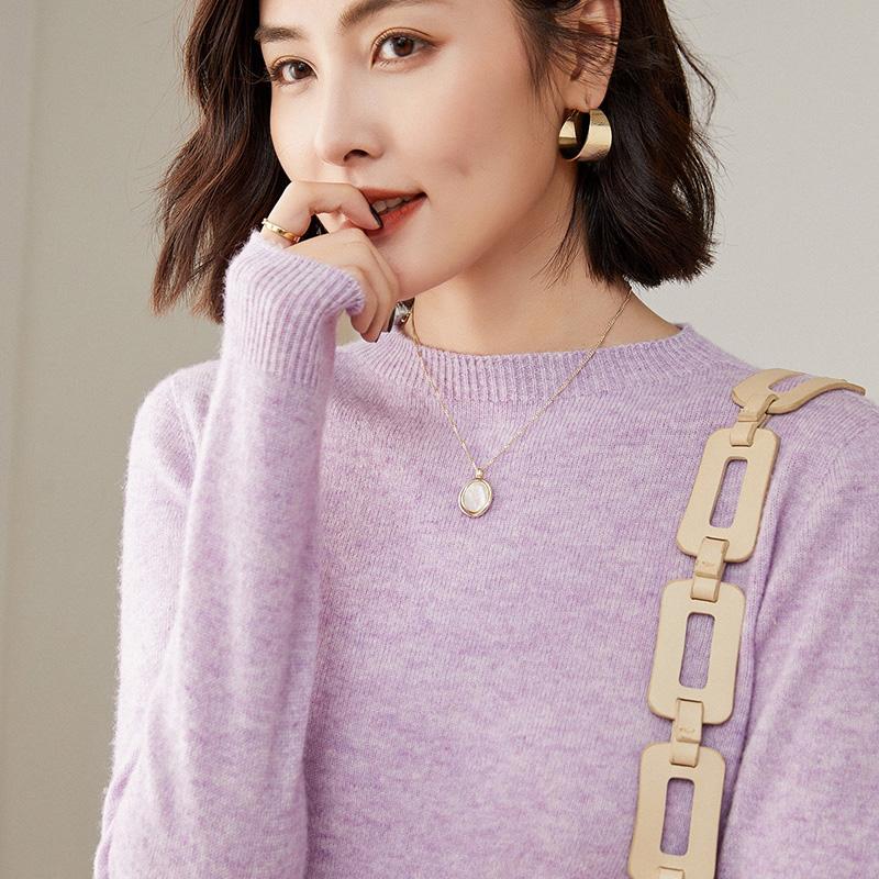 Женский свитер из 100% мериносовой шерсти, СОВРЕМЕННЫЙ НОВЫЙ кашемировый свитер SAGA, вязаный пуловер, зимний теплый женский джемпер, вязаный топ