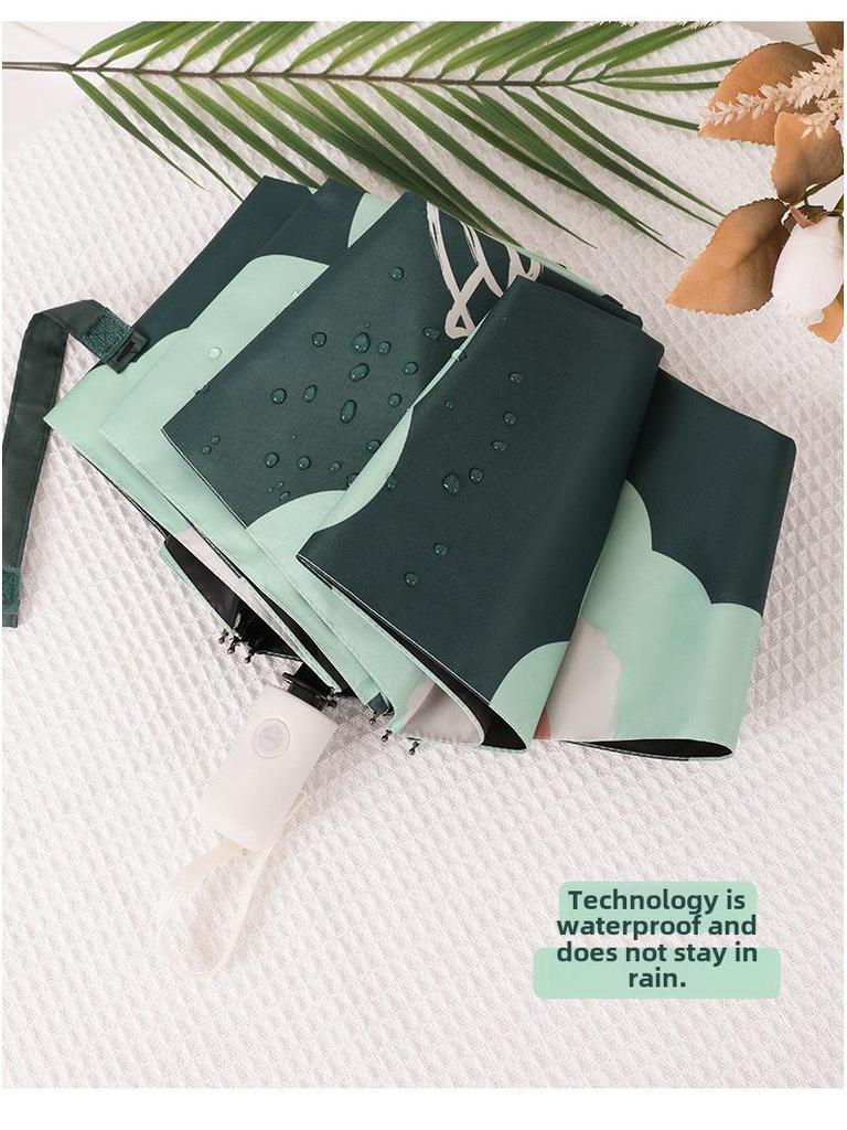 Компактный автоматический зонт от солнца и дождя с защитой от ультрафиолета