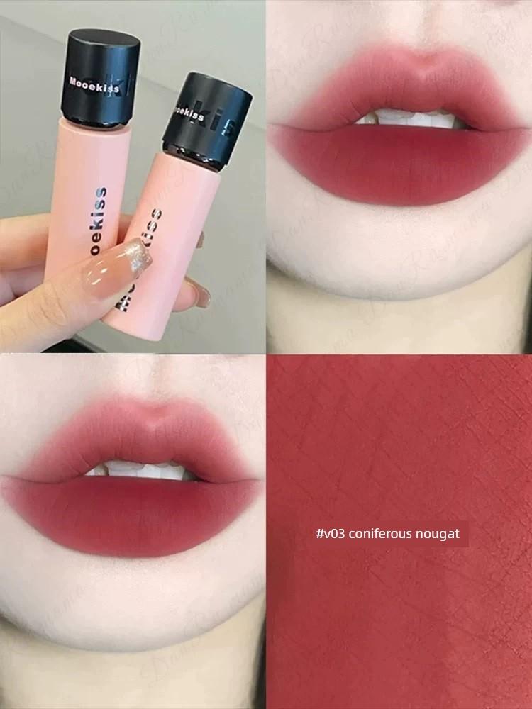 Near-Expiry Mooekiss Lip Mud Lip Cream Soft Velvet Matte Lipstick 3g Matte Lip Glaze V07 V12