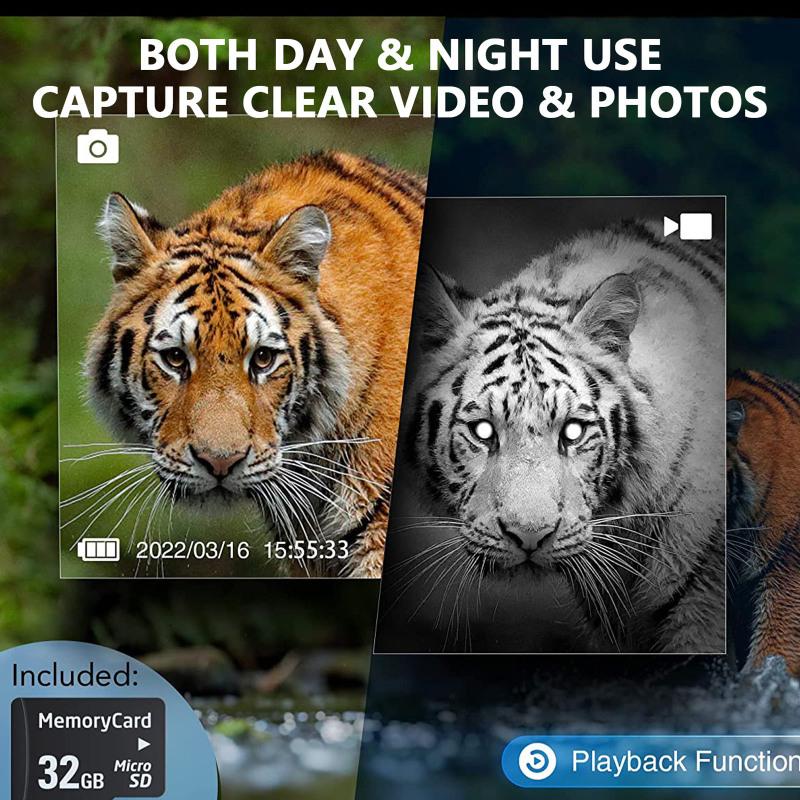 Монокуляр R11 1080p, инфракрасное устройство ночного видения, 5-кратный цифровой зум, дальность просмотра 300 м в полной темноте