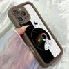 JT233 Эстетичный Движущийся Астронавт для iPhone 17 16 15 14 13 Pro Max Samsung S26 S25 Ultra A17 A16 A07 A56 A36 A26 A15 Xiaomi 15T Redmi 15c 14C Мягкий Чехол