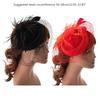 Tea Party Fascinator Derby Hat Women Fascinator Headband Veil Feather Fascinator Derby Pillbox Hat Cocktail Veil Mesh