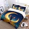 Cute Cat Moonlight Decor Multiple Sizes Kid'S And Adults' Bedroom Exquisite 3Pc Bedding Set, Gift