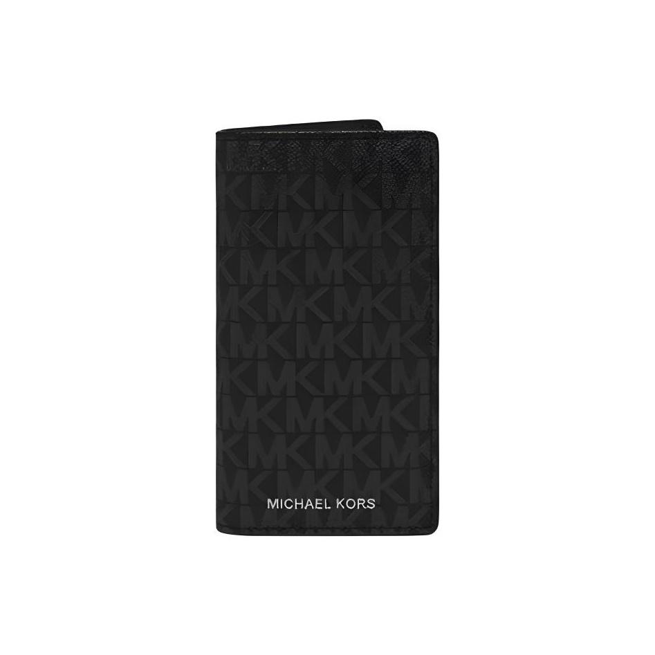 Michael Kors Mk Cooper Кошелек для карт складной с принтом-монограммой из искусственной кожи Мужские аксессуары Черный 36F3COLD1BBLACK