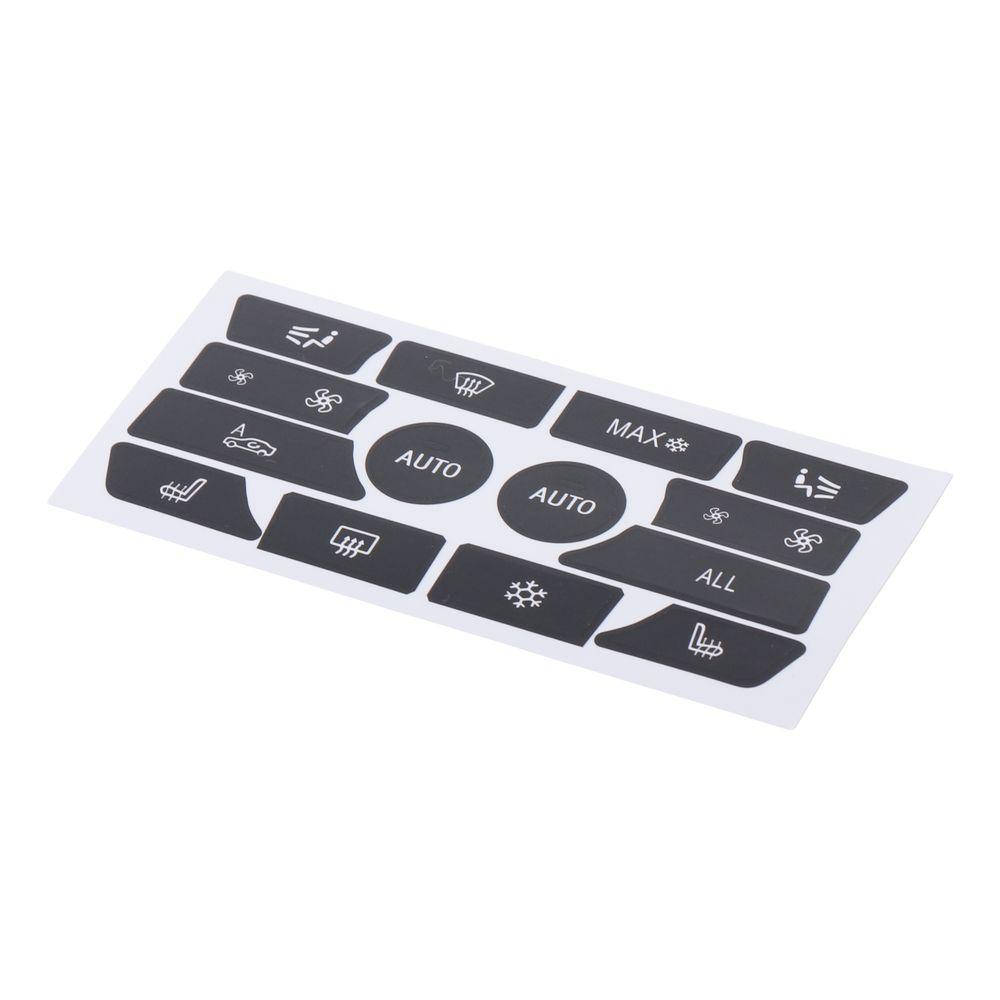 Upgraded Design AC Button Stickers Compatible with BMW 5 Series 2009-2015