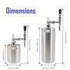 64oz(2L)/128(4L) Кофемашина для нитро-кофе холодного заваривания Система дозирования с комплектом PRV и краном для стаута